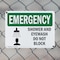 Signmission Shower And Eyewash Do Not Block With Symbol, 10 in W x Rectangle, Plastic OS-2PACK-EM-P-710-L-10420 - alternate 5